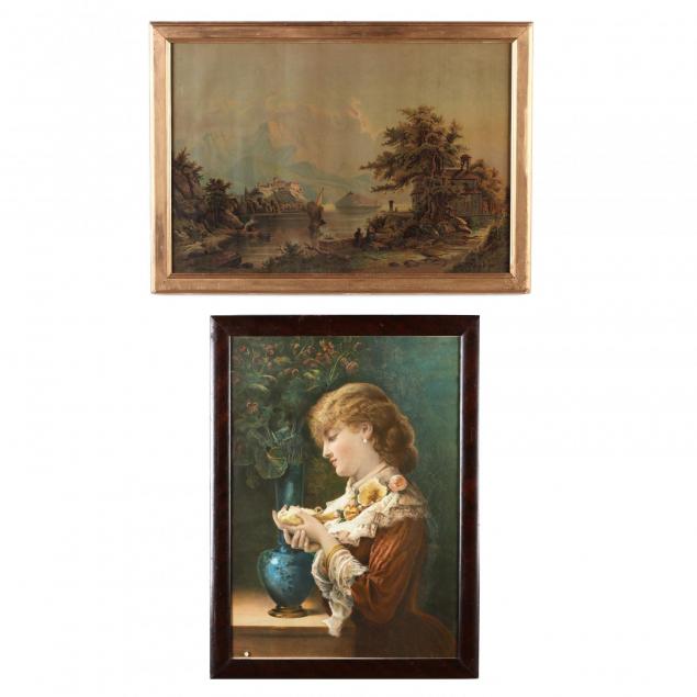 two-large-antique-chromolithographs