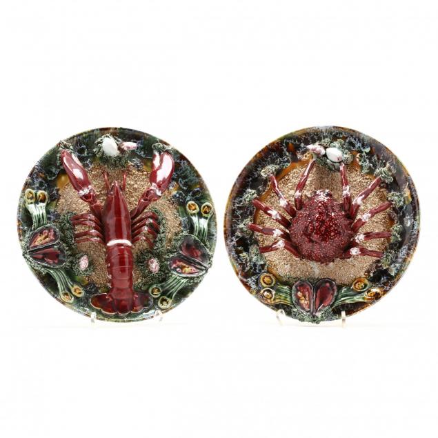 pair-of-portuguese-majolica-palissy-seafood-plates