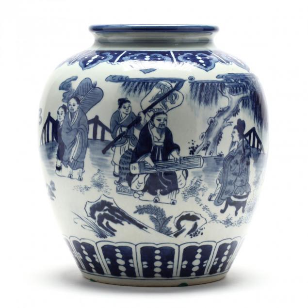 a-large-chinese-blue-and-white-porcelain-vase