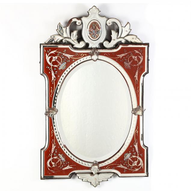 antique-enameled-venetian-mirror