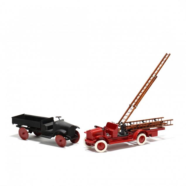two-vintage-toy-trucks
