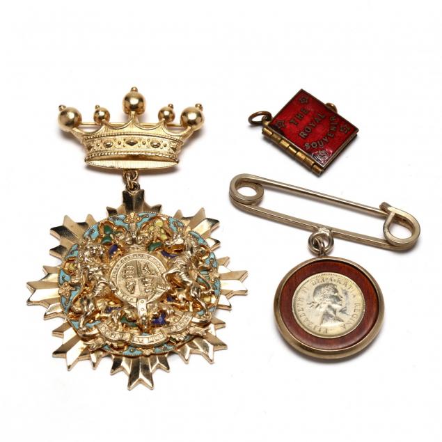 three-pieces-of-costume-jewelry-commemorating-english-royalty