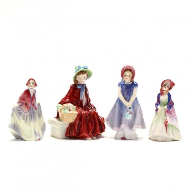 royal-doulton-four-porcelain-figurines-of-women