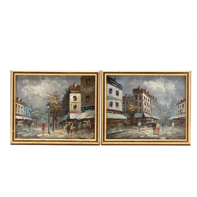 caroline-burnett-french-19th-20th-c-two-parisian-street-scenes