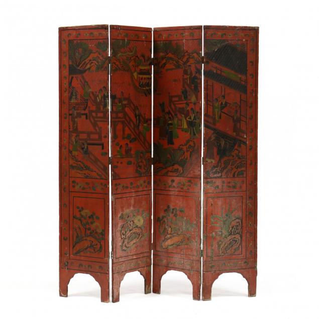 a-chinese-coromandel-four-panel-floor-screen