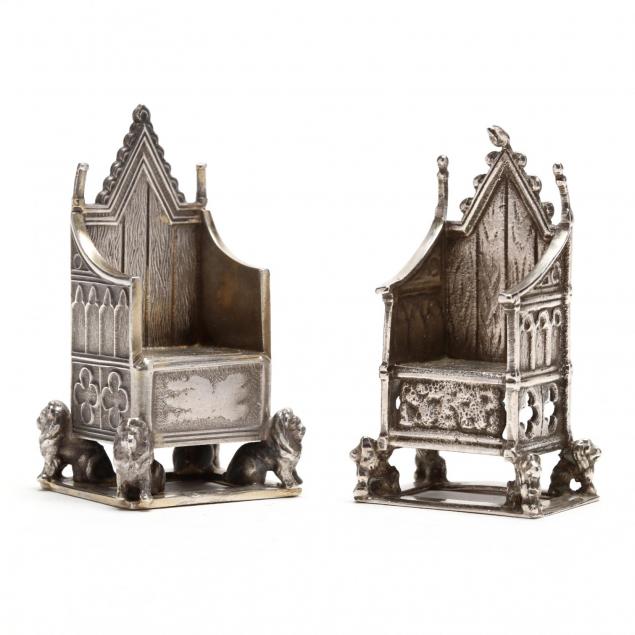 two-miniature-silver-coronation-thrones