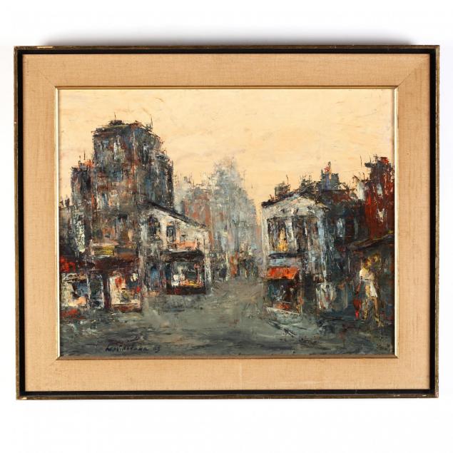 leo-villafana-american-20th-c-a-painterly-street-scene