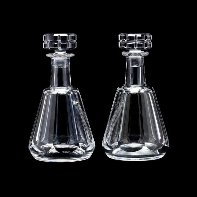 baccarat-pair-of-faceted-crystal-decanters