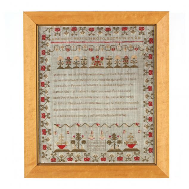 antique-needlework-sampler-english
