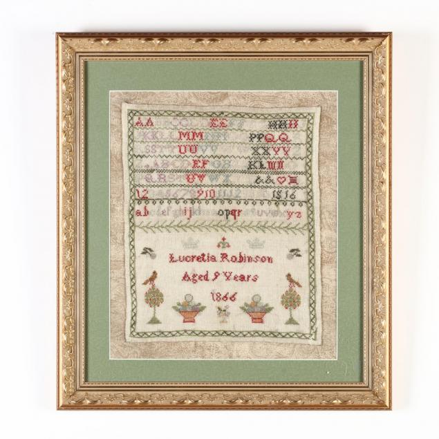 antique-needlework-sampler-english