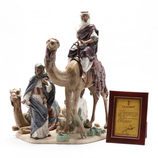 a-large-lladro-porcelain-sculpture-i-hombres-del-desierto-i