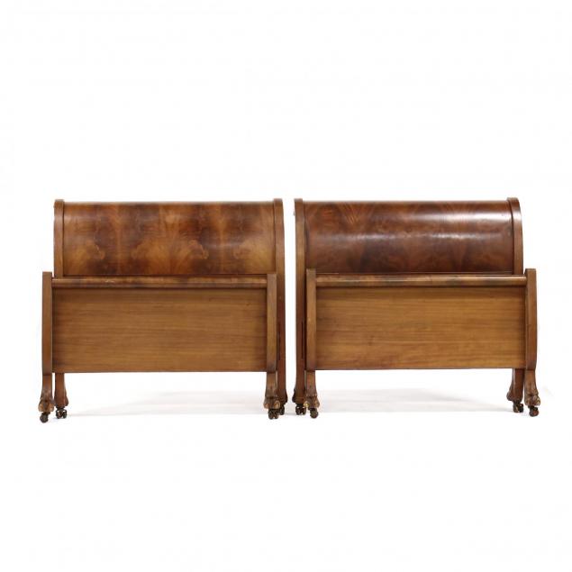 pair-of-classical-revival-mahogany-twin-sleigh-beds