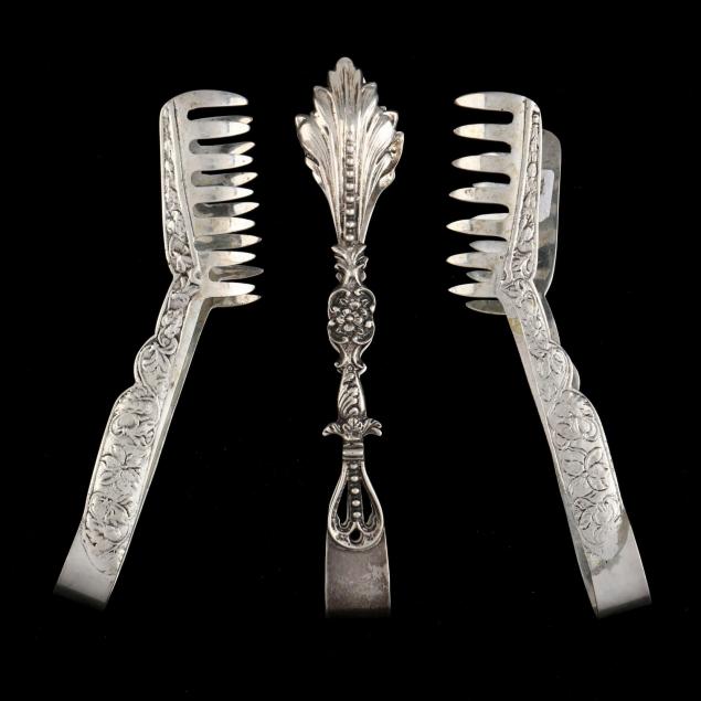 three-vintage-silver-serving-tongs