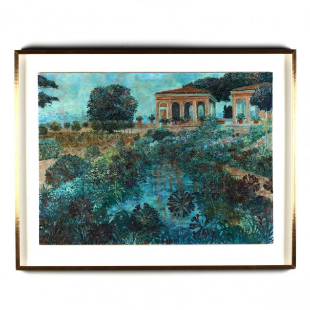 monumental-mid-century-painting-of-a-mediterranean-capriccio