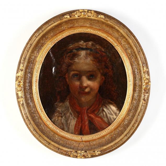 antique-portrait-of-a-young-girl-with-red-kerchief