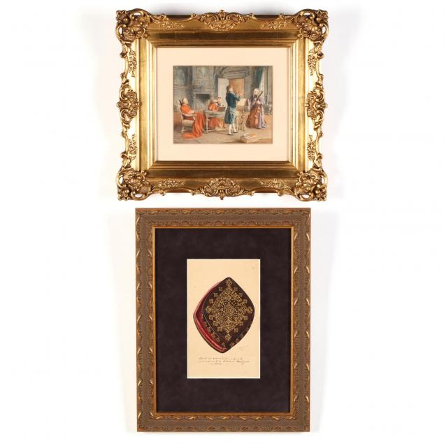 two-antique-french-pictures-in-gilt-frames