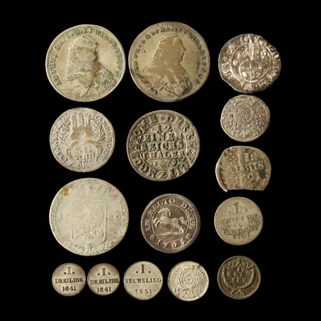 fifteen-circulated-german-states-silver-minors-16th-19th-century