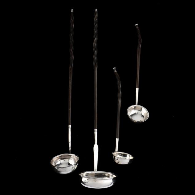 four-18th-century-silver-ladles-with-baleen-handles