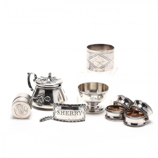 a-collection-of-sterling-silver-and-silver-novelties-and-table-accessories