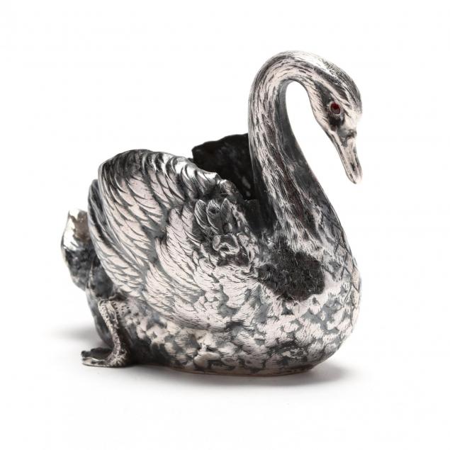 an-antique-miniature-sterling-silver-swan-by-gorham