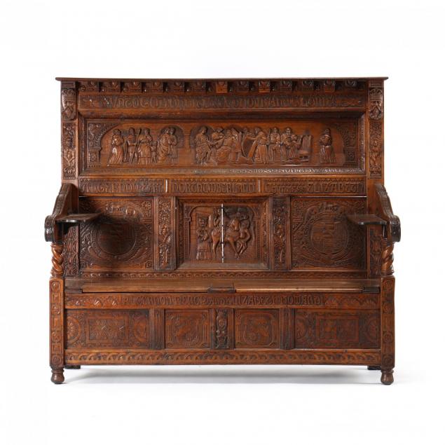 english-renaissance-revival-carved-oak-settle