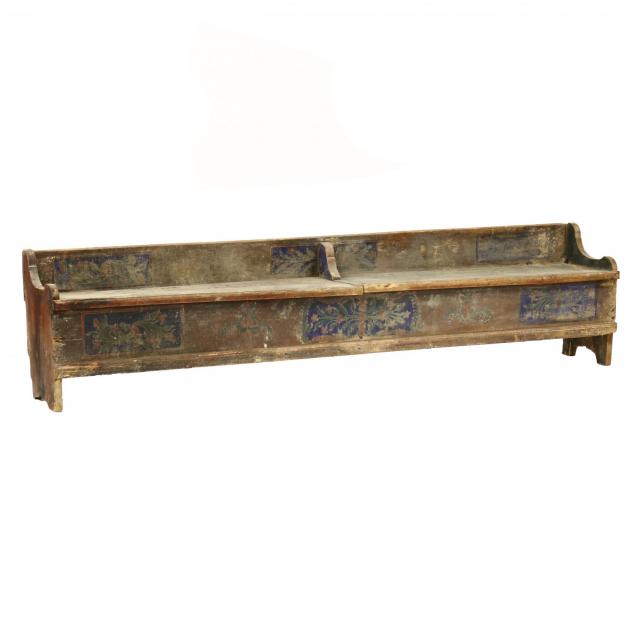 large-antique-continental-paint-decorated-storage-bench