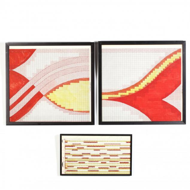 three-framed-drawings-for-fabric-design