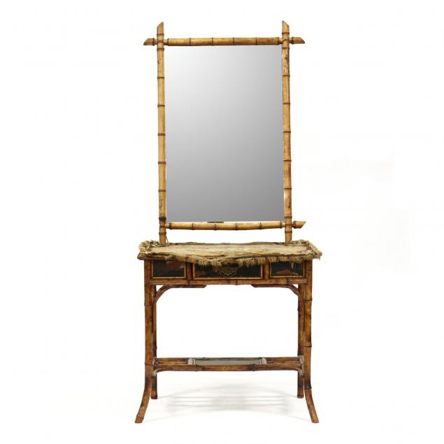 aesthetic-movement-japanned-bamboo-console-table-and-mirror