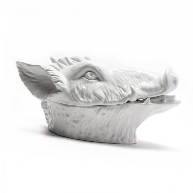 contemporary-boar-s-head-ceramic-tureen