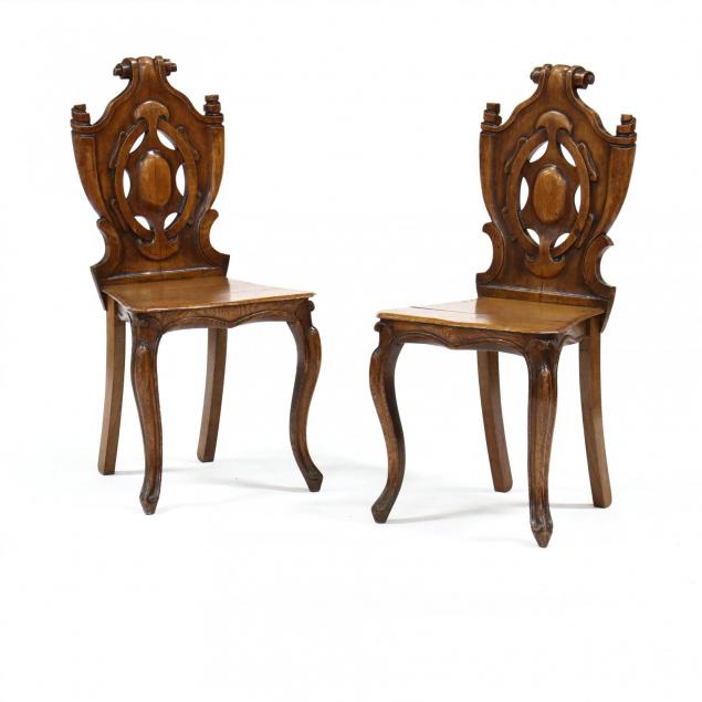 pair-of-english-carved-oak-hall-chairs
