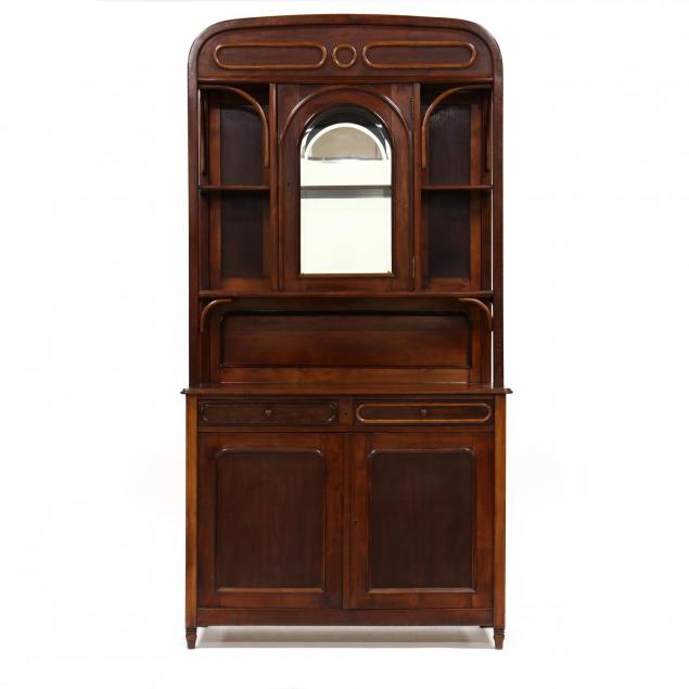 transitional-english-mahogany-step-back-cabinet