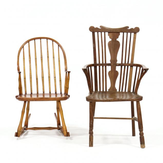 two-antique-windsor-chairs