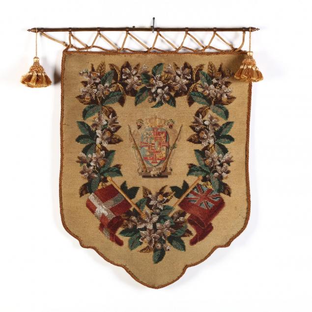victorian-british-glass-beaded-heraldic-panel