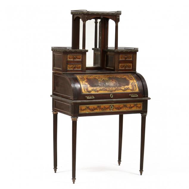 louis-xvi-style-paint-decorated-c-scroll-desk