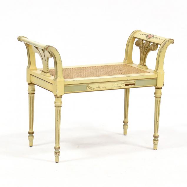 louis-xvi-style-paint-decorated-bench