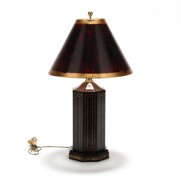 maitland-smith-leather-table-lamp