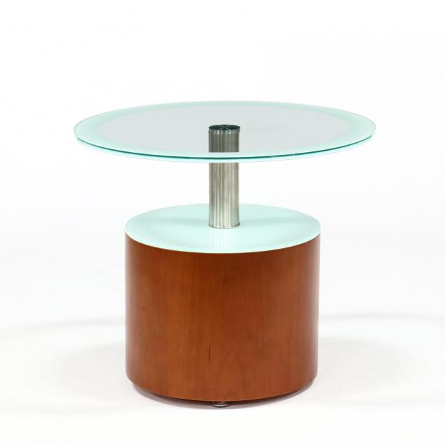 modern-industrial-mahogany-and-glass-side-table