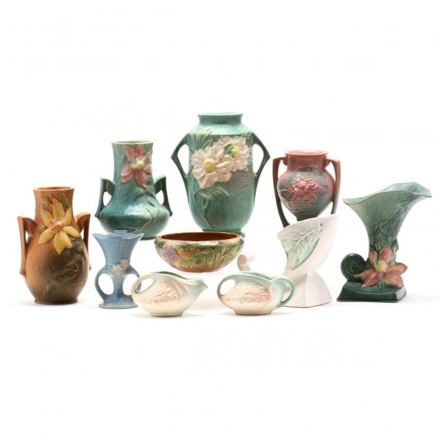 roseville-and-mccoy-group-of-assembled-pottery