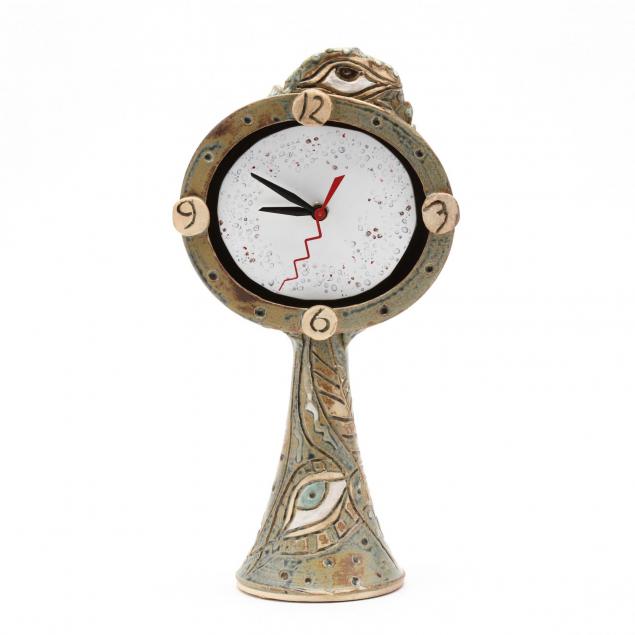 folk-art-pottery-clock