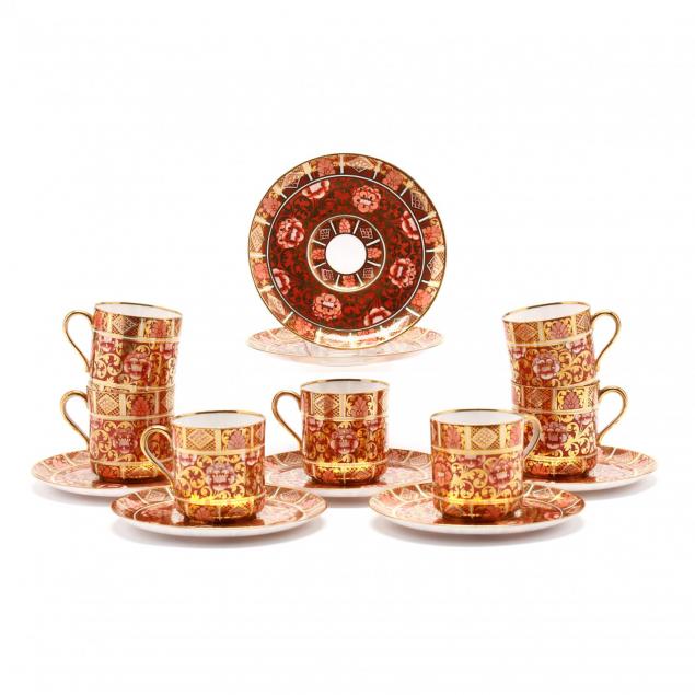 seven-copeland-spode-imari-demitasse-cups-saucers