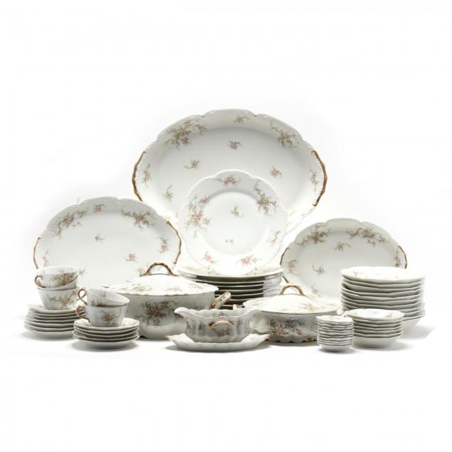 limoges-set-of-floral-dinnerware