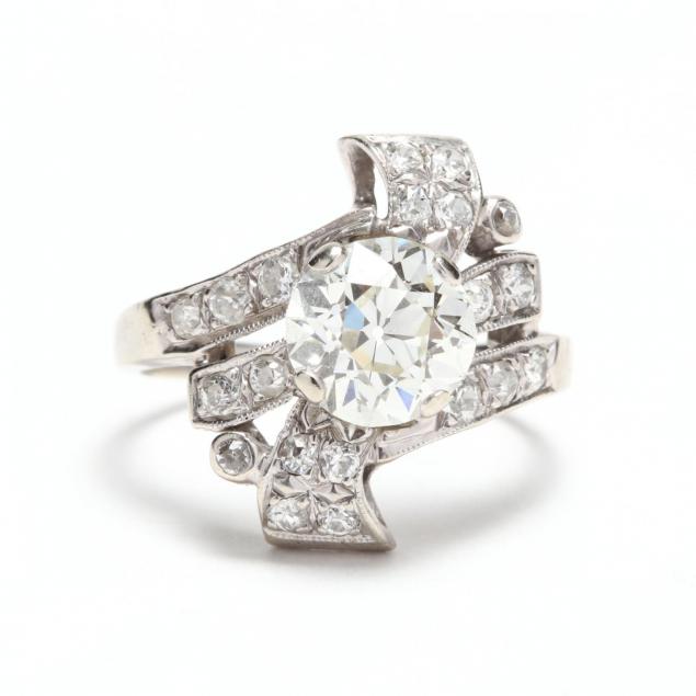 unmounted-old-european-cut-diamond-with-14kt-white-gold-and-diamond-mount
