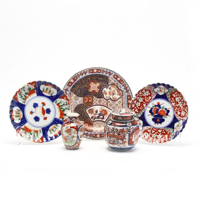 a-group-of-imari-porcelain