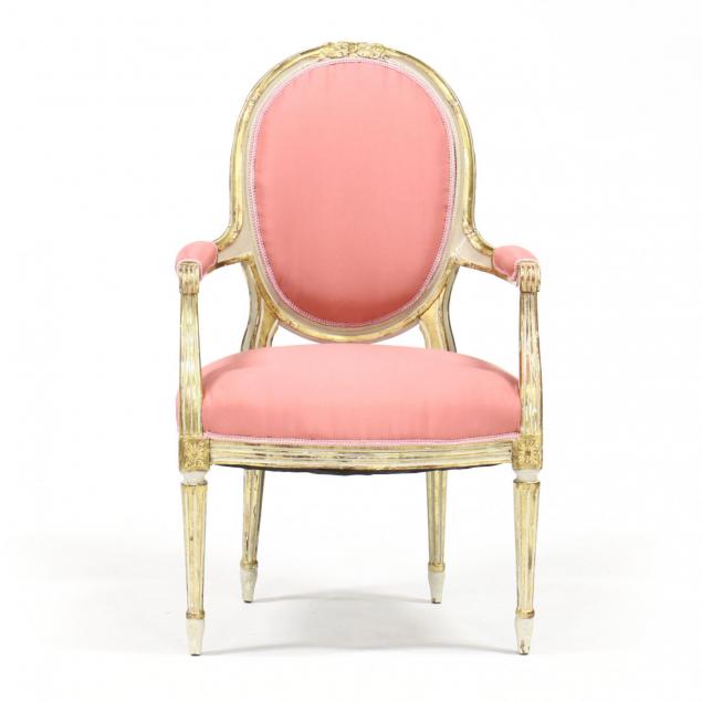 louis-xvi-style-painted-and-gilt-fauteuil