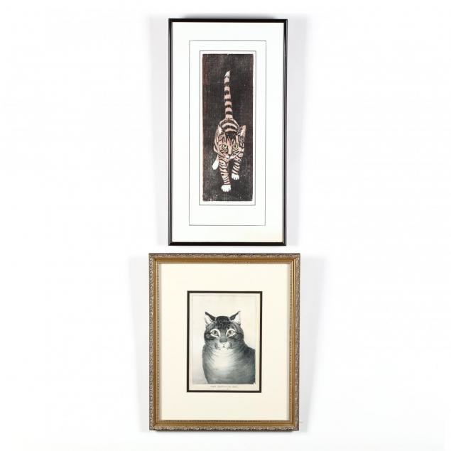 two-graphic-works-picturing-cats