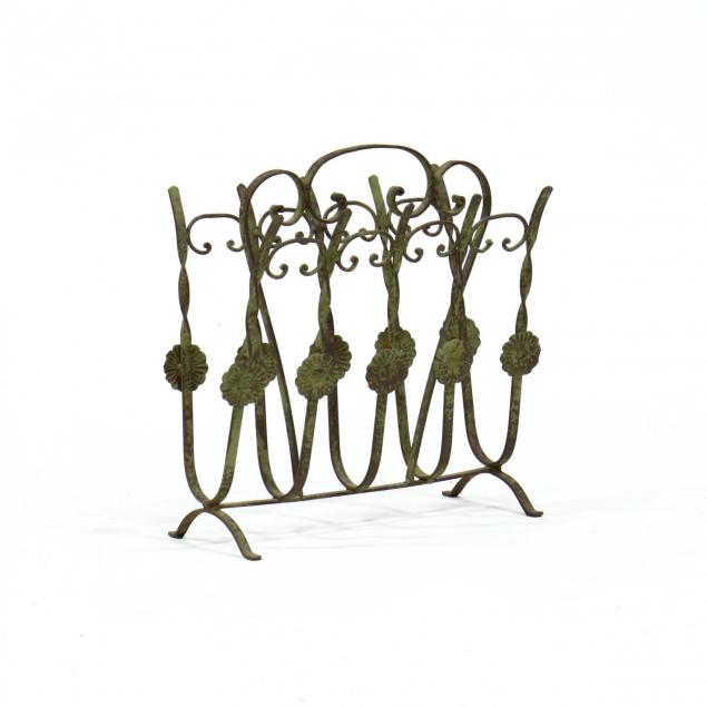 spanish-wrought-iron-magazine-stand