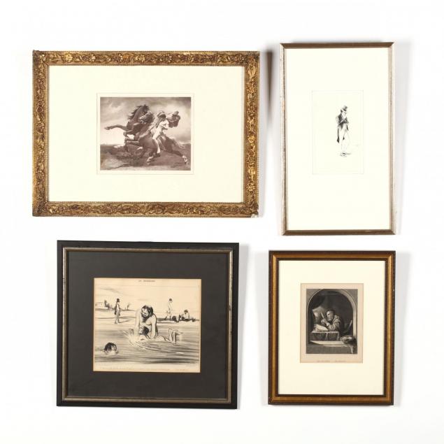 assorted-group-of-4-framed-figural-works