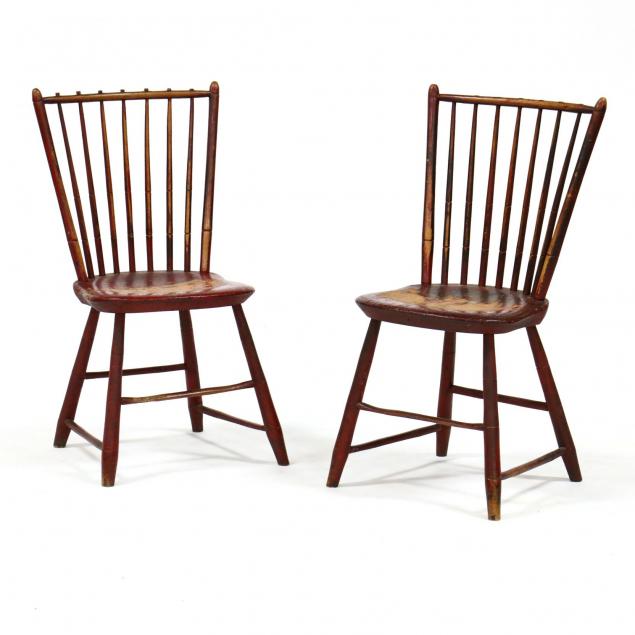 pair-of-american-windsor-painted-side-chairs
