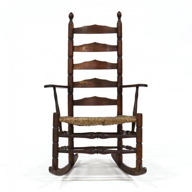 antique-american-ladderback-rocking-chair