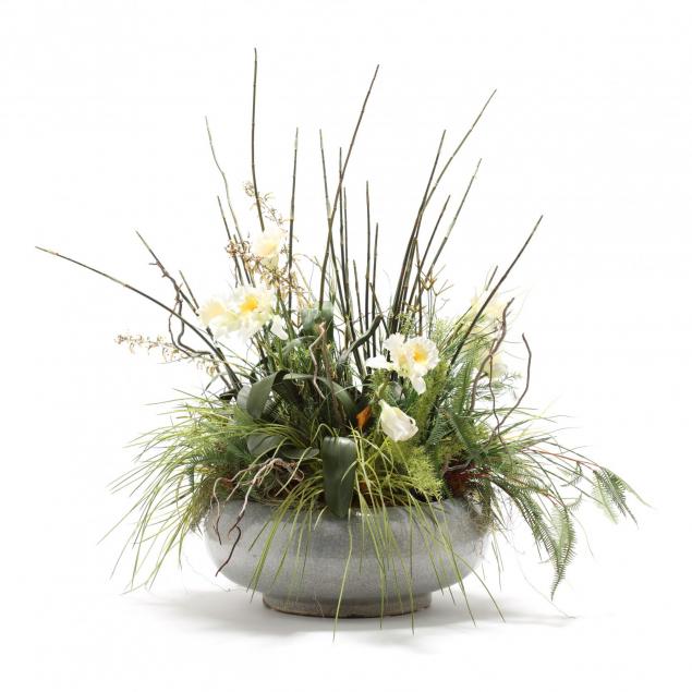 large-celadon-glazed-jardiniere-with-flower-arrangement
